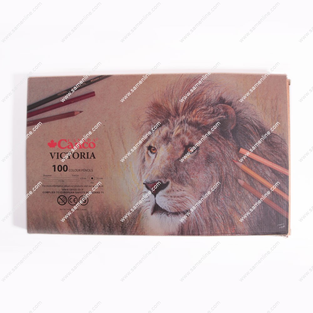 مداد رنگی 100 رنگ کنکو جعبه چوبی مدل VICTORIA