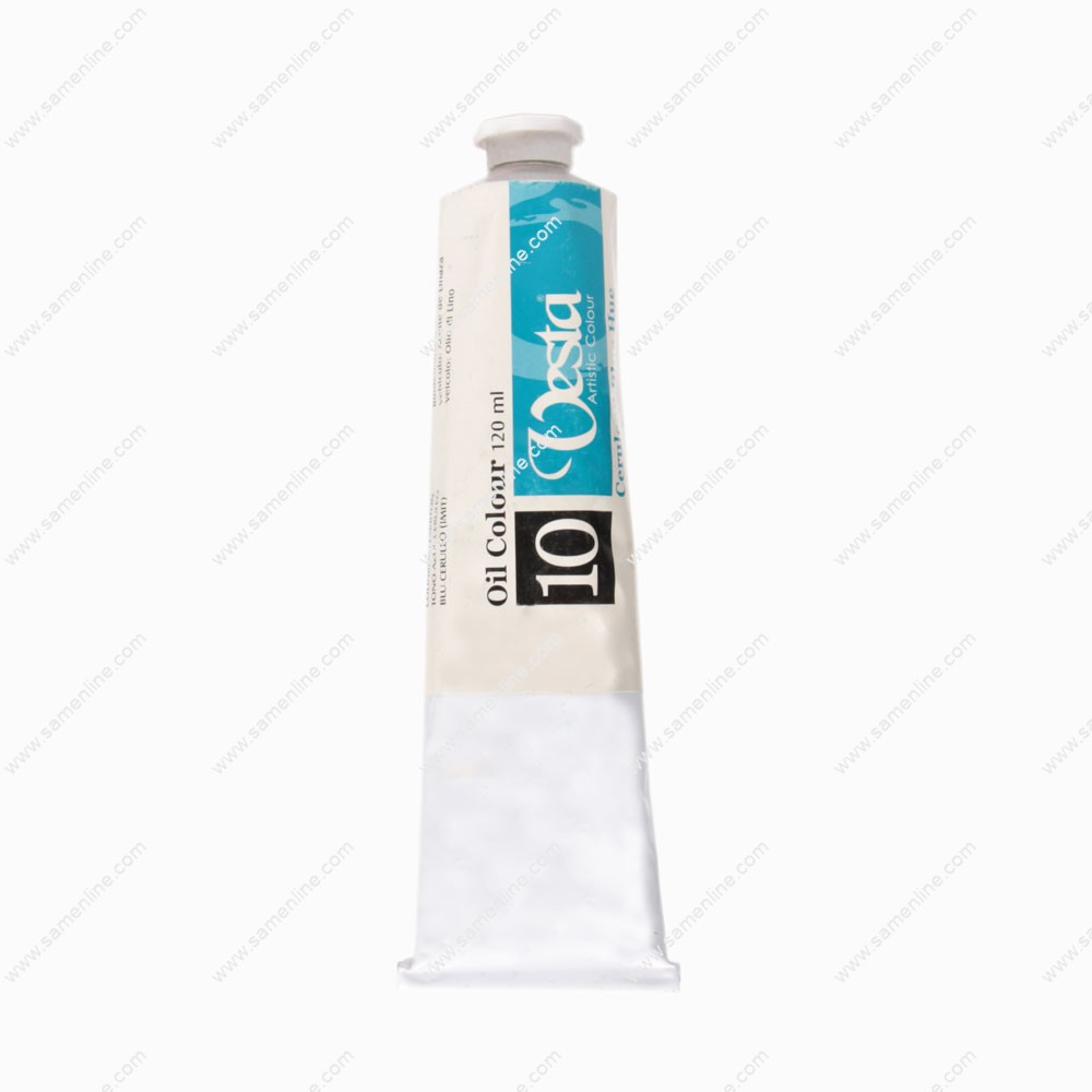 رنگ روغن 120 میل تکرنگ وستا مدل Cerulean Blue Hue 10