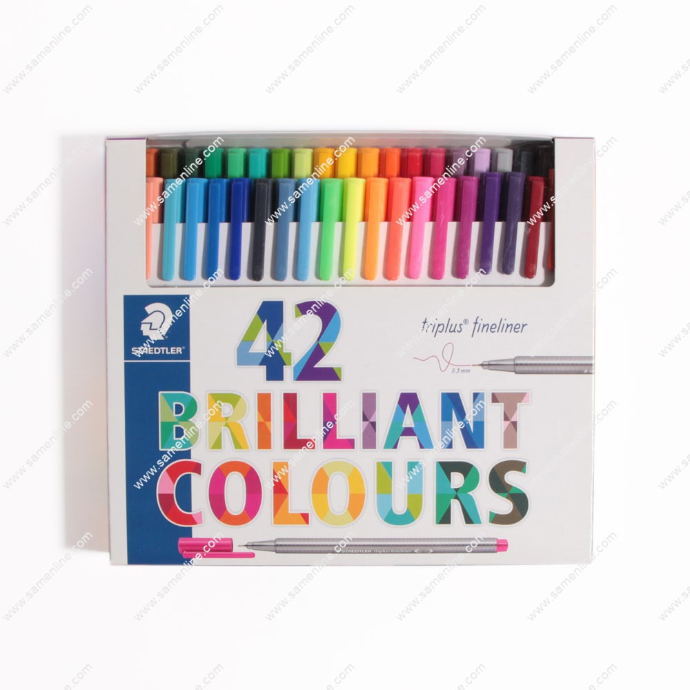 روان نویس 42 رنگ Triplus Fineline تریپلاس استدلر مدل BRILIANT COLIURS