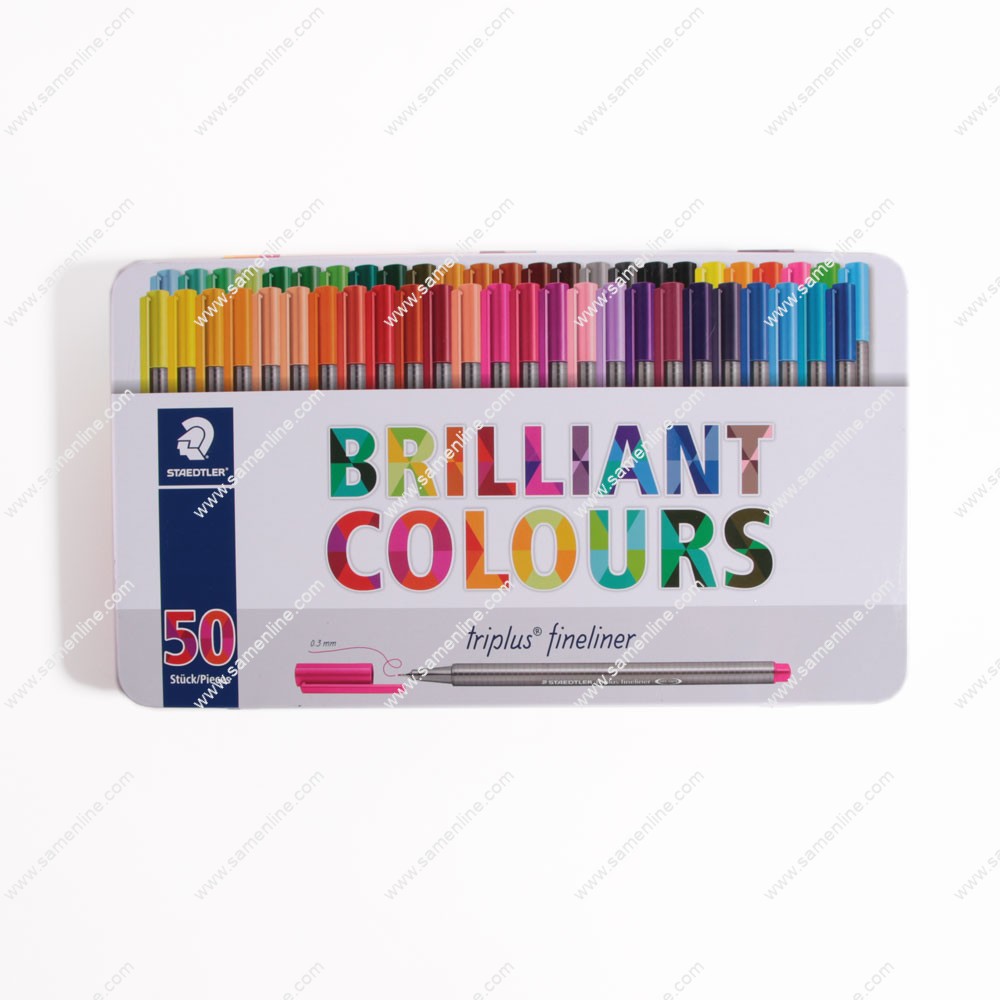 روان نویس 50 رنگ Triplus Fineline تریپلاس استدلر مدل BRILIANT COLIURS