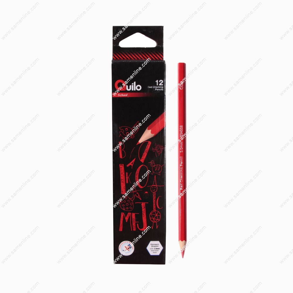 مداد قرمز کوئیلو کد 634002 بسته 12 عددی