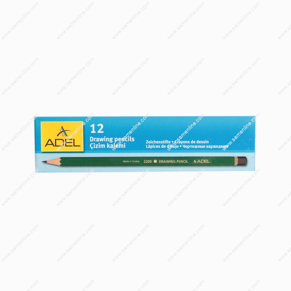 مداد طراحی عادل مدل 2200 با درجه سختی 5B بسته 12 تایی
