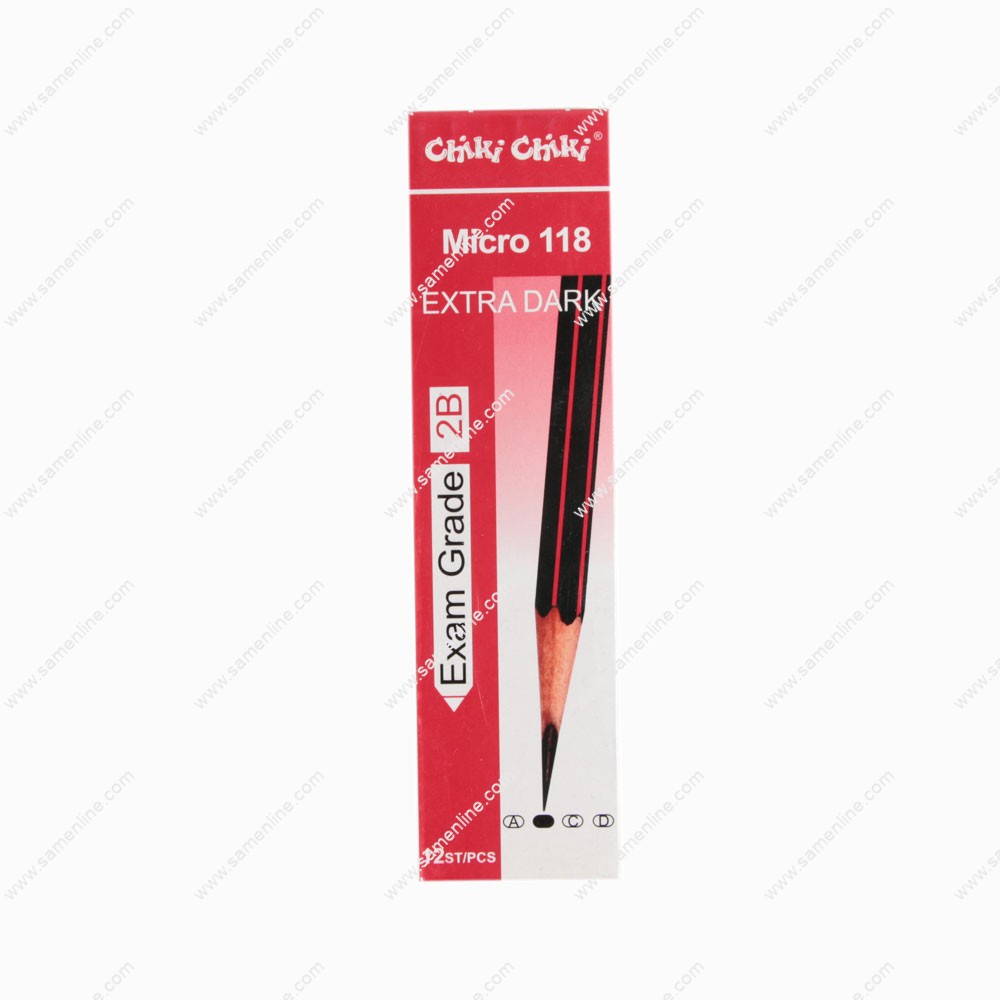 مداد طراحی چیکی چیکی مدل EXAM GRAND 118 با درجه سختی B2 بسته 12 تایی