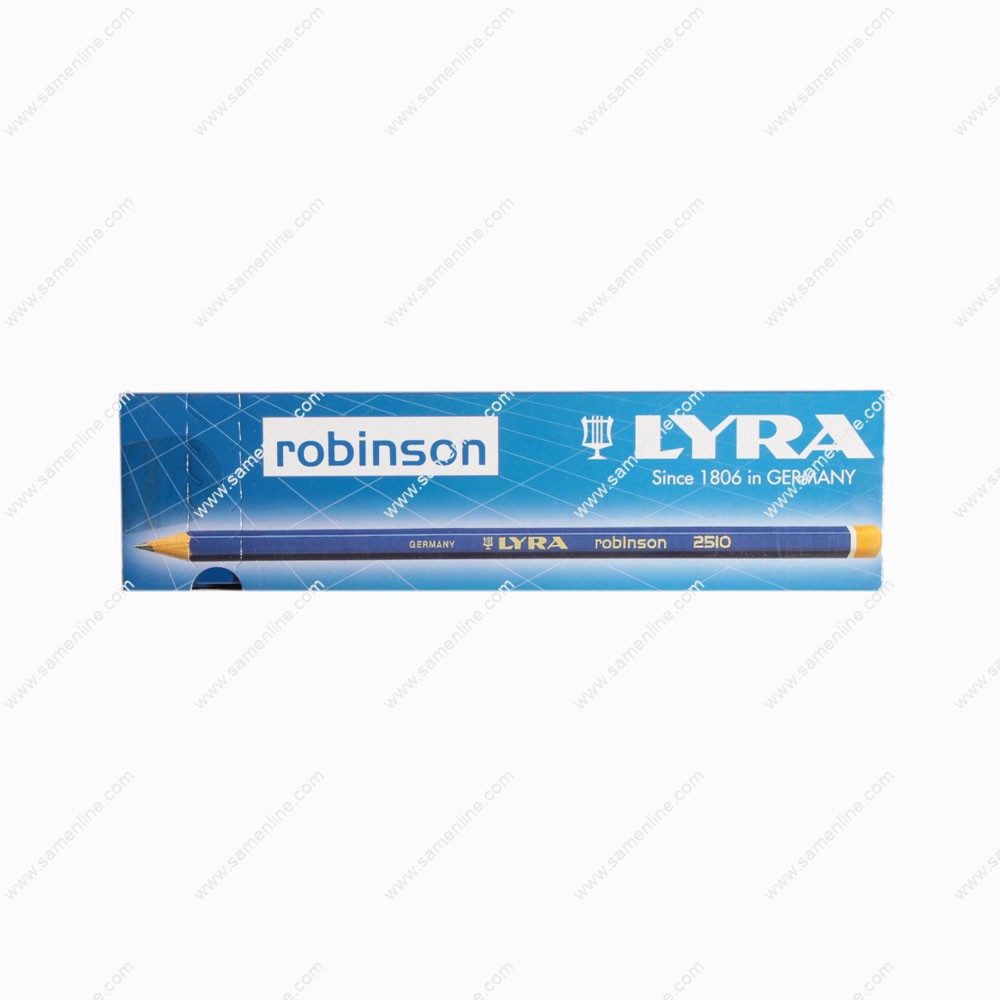 مداد مشکی لیرا مدل ROBINSON 2510 با درجه سختی HB بسته 12 تایی